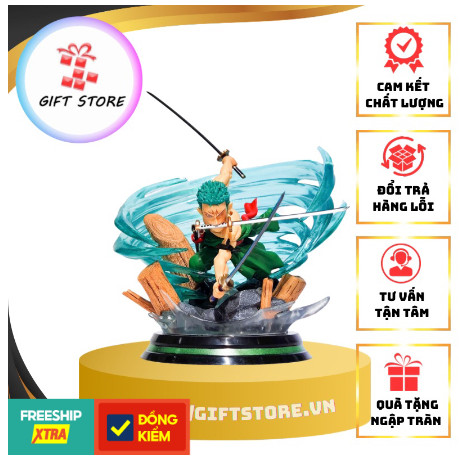 Mô hình đồ chơi - Zoro hiệu ứng lốc xoáy Cao 15cm - One Piece
