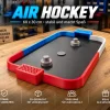 Phối cảnh bộ hockey để bàn 60x30cm với khung lắp ghép đỏ xanh trắng