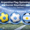 Móc khóa bóng đá xoay cờ Argentina in 3D