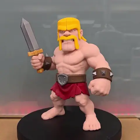 Ảnh động mô hình Barbarian Clash of Clans cao 20cm