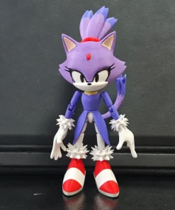 Mô hình Blaze the Cat Sonic cao 12cm màu tím, giày đỏ trắng và khớp cử động