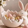 Bát thỏ ôm vỏ trứng 13cm in 3D