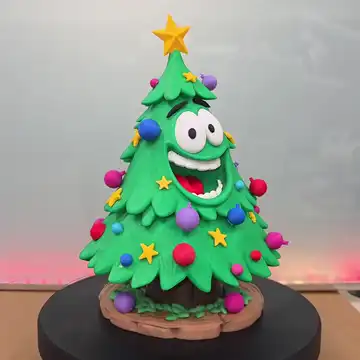 Cây thông Noel hoạt hình 22cm ảnh động
