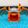 Vỏ robot DIVA Charizard màu cam cánh xanh và mũ xám nhìn chính diện