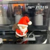 Ông già Noel mini vác bao quà nâu in 3D