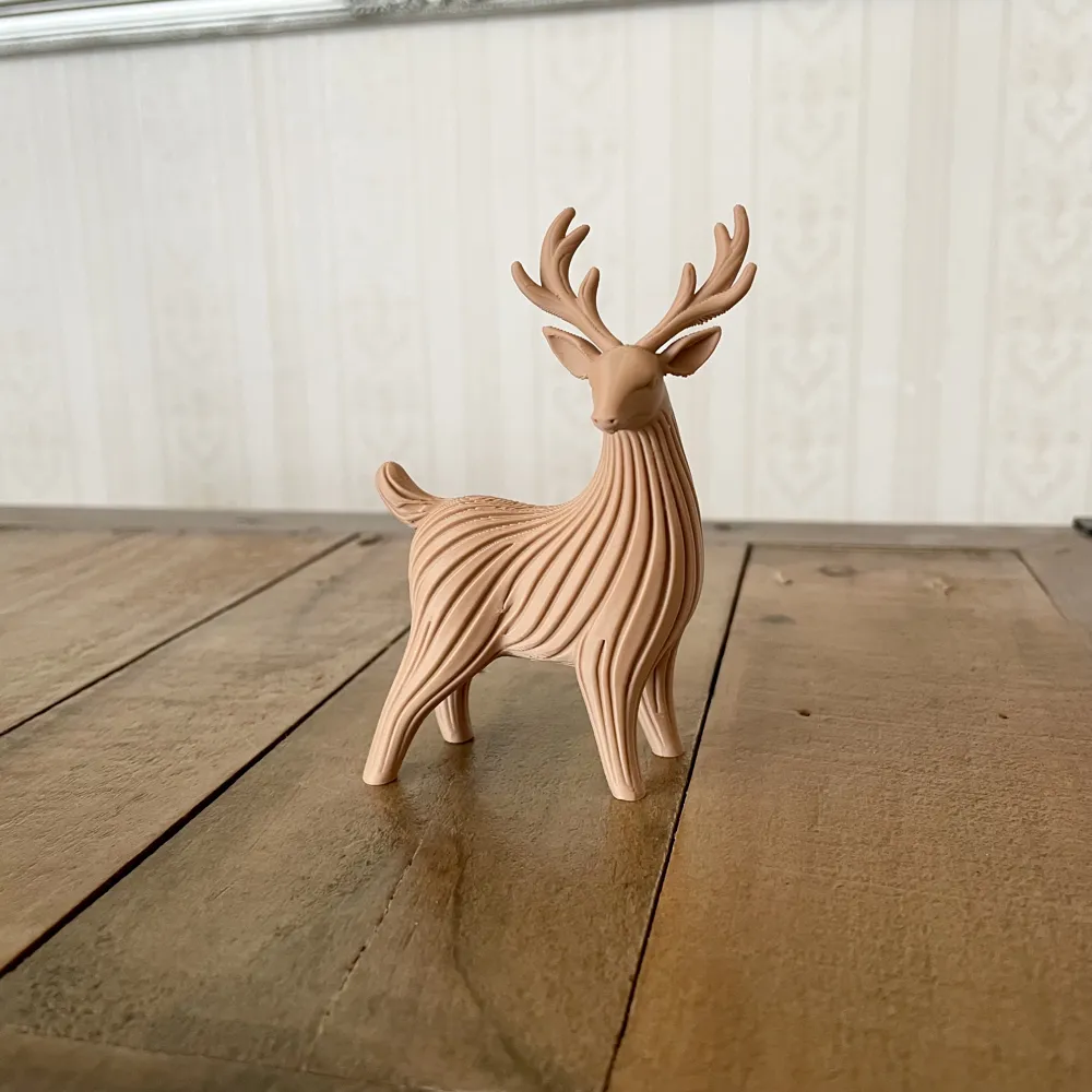 Hươu đứng Japandi 10cm in 3D ảnh thực tế