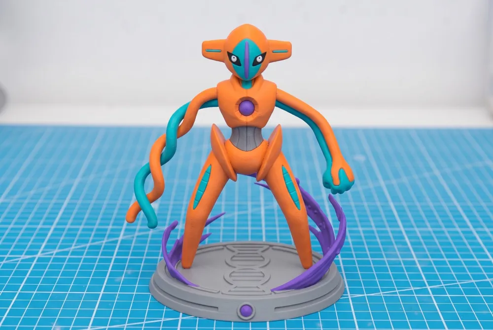 deoxys-normal-2 Deoxys Normal Forme 18,5cm in 3D cam xanh ngọc trên đế tím