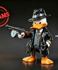 Phối cảnh vịt Donald Gangster Classic cao 25cm