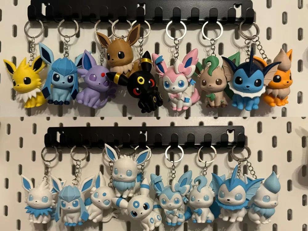 Eevee và các tiến hóa chibi mini màu thường và Snow in 3D