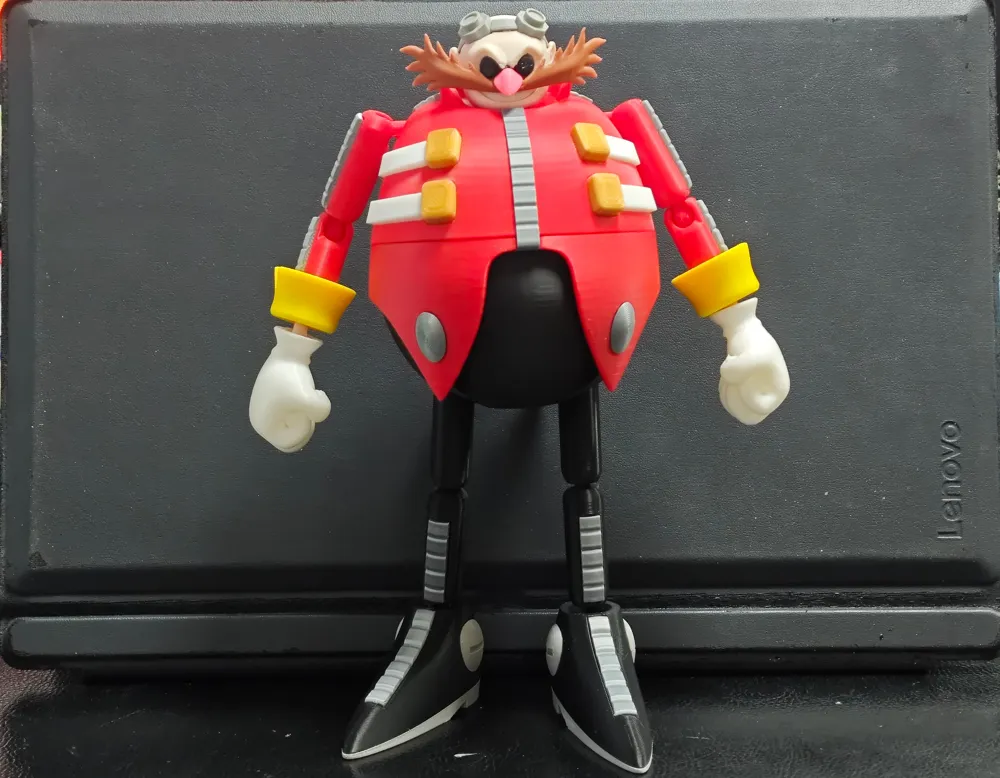 Mô hình Dr. Eggman Sonic cao 20cm áo đỏ với khớp cử động