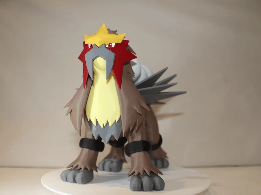 Ảnh động xoay mô hình Entei Pokémon nhựa PLA cao 17cm