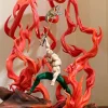 Mô hình Escanor in 3D cao gần 60cm với rìu, bệ đá và hiệu ứng lửa đỏ