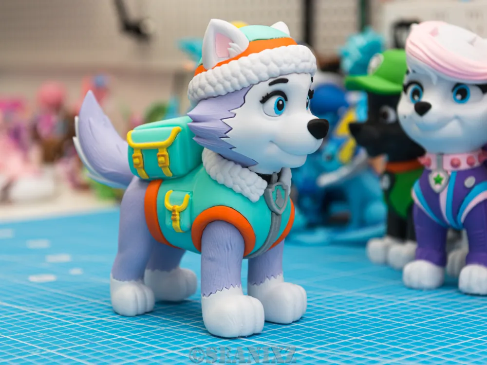 Mô hình Everest Paw Patrol chó cứu hộ tuyết in 3D cao 19cm