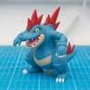 Mô hình Feraligatr Pokémon cá sấu xanh gai đỏ nhựa PLA góc nghiêng