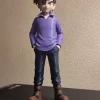 Mô hình Gary Oak Pokémon áo tím cao 20cm