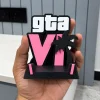 Giá đỡ điện thoại GTA VI in 3D hồng đen ảnh thực tế