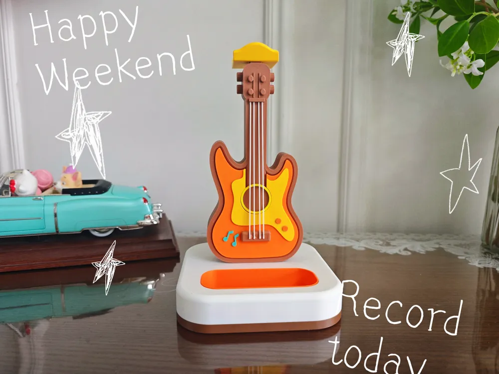 Giá đỡ tai nghe hình đàn guitar Vintage Sunset in 3D