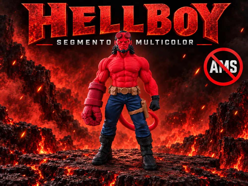 Mô hình Hellboy 28cm in 3D nhiều màu