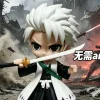 Toshiro Hitsugaya chibi 23cm Bleach tóc trắng cầm kiếm