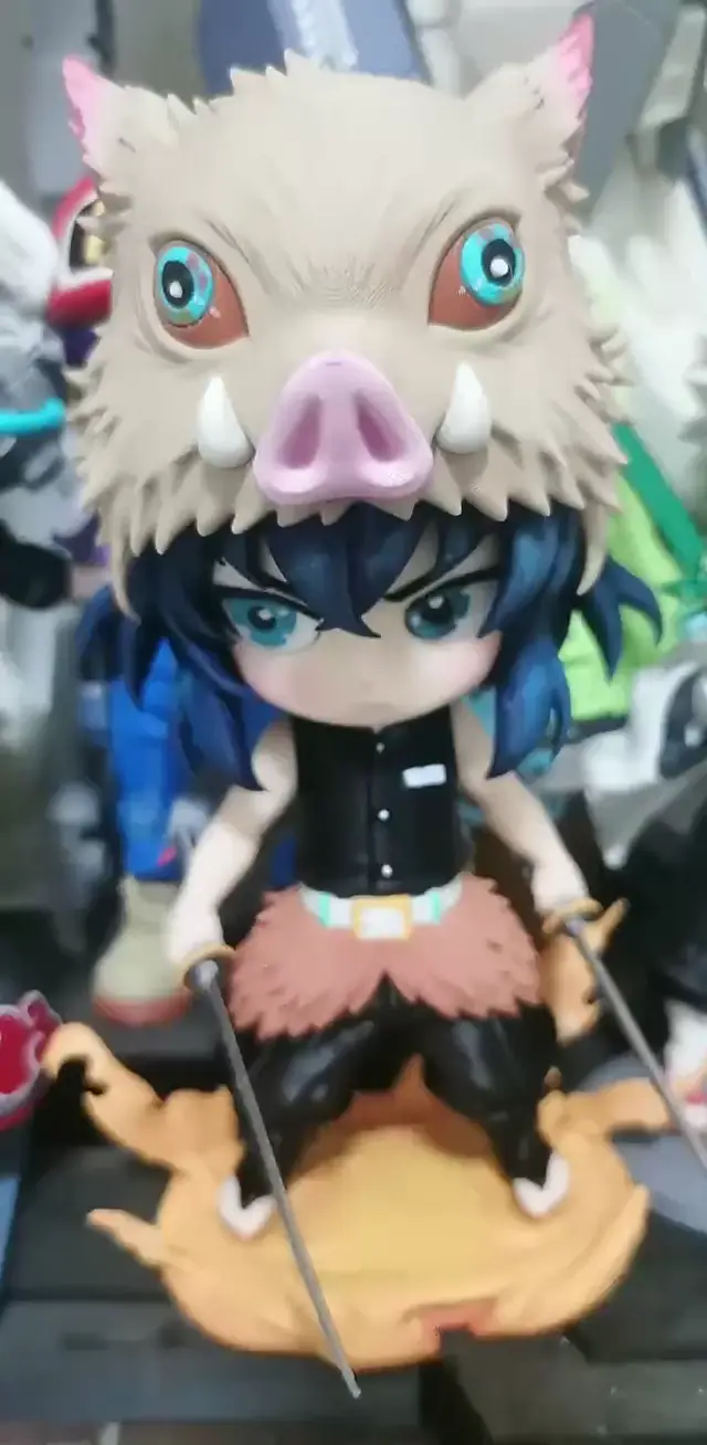 Inosuke Hashibira chibi Demon Slayer ảnh động xoay mô hình