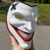 Mặt nạ Jester nụ cười trắng đỏ đen in 3D PETG