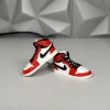 Móc khóa giày Air Jordan mini đỏ trắng đen in 3D