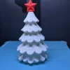 Cây thông Noel họa tiết len với ngôi sao đỏ