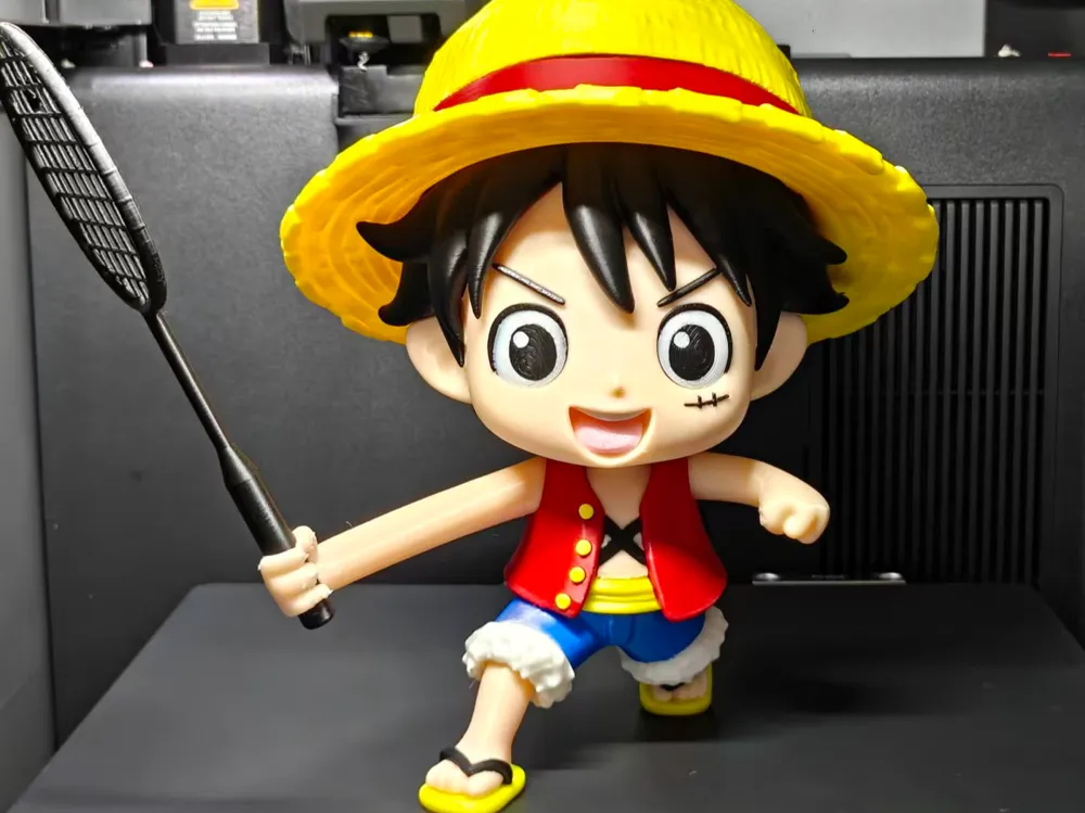 Luffy chơi cầu lông One Piece 18cm in 3D