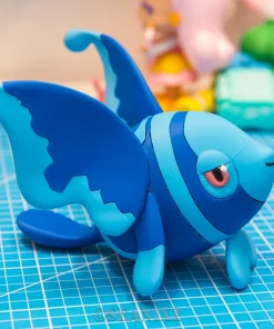 Mô hình Lumineon Pokémon xanh vây bướm mắt hồng in 3D 17cm