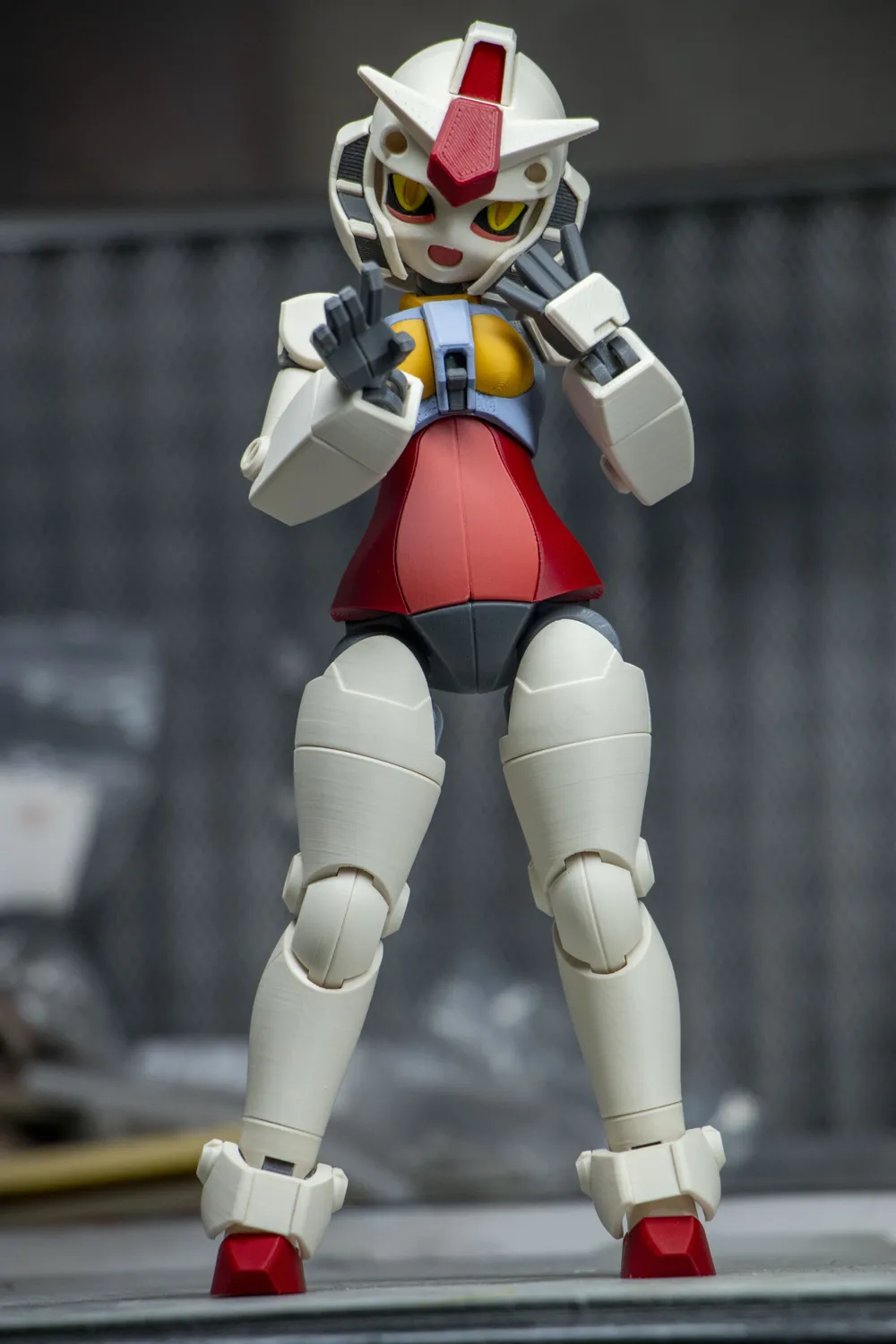 Mecha Girl 22cm hoàn thiện minh họa bộ chi tiết tự lắp ráp in 3D
