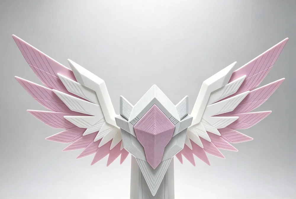 Giá đỡ tai nghe và tay cầm cánh thiên thần Mecha in 3D