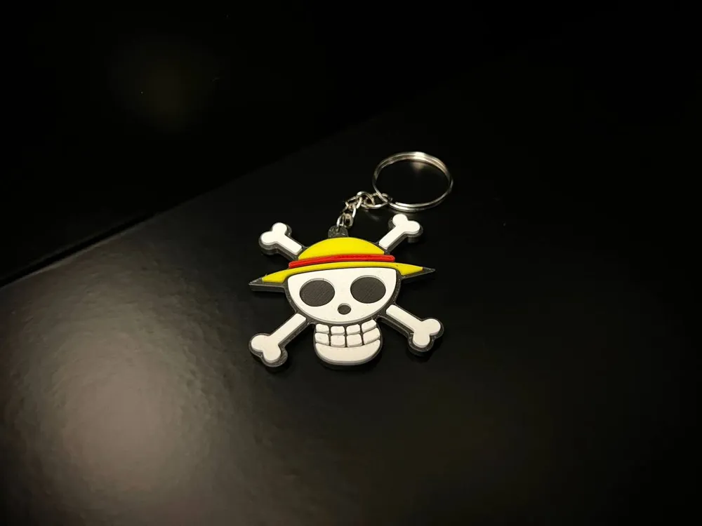 moc-khoa-one-piece-2 Móc khóa One Piece đầu lâu mũ rơm nhìn toàn cảnh