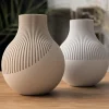 Bình hoa Neki Japandi đáy vát chéo 17,6cm