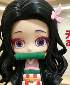 Nezuko Kamado chibi 23cm với tóc dài và ống tre xanh