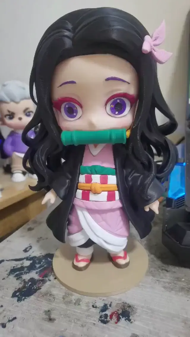 Mô hình Nezuko Kamado chibi 23cm Demon Slayer – ảnh động