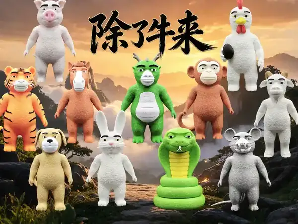 Mô hình Ngưu Lai con giáp 15cm ảnh động