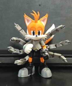 Mô hình Nine Sonic cao 11cm màu cam với đuôi cơ khí và khớp cử động