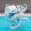 Mô hình Alolan Ninetales Pokémon trắng xanh trên đế xoáy băng in 3D PLA 16cm