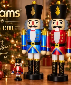 Lính Nutcracker Giáng sinh 88cm in 3D phối màu đỏ và xanh