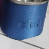 Đế bát thú cưng màu xanh có tên Ginny in nổi theo yêu cầu