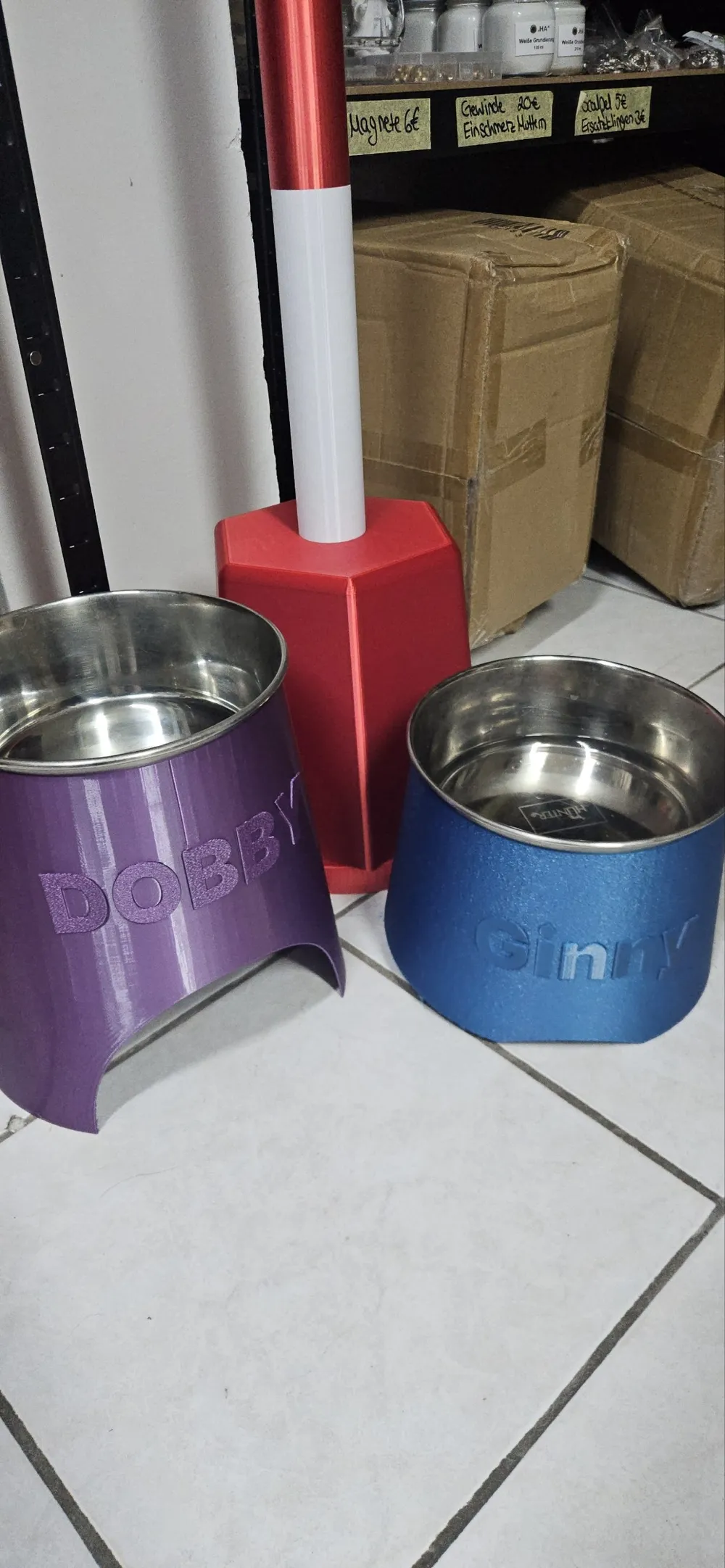 pet-bowl-20cm-3 Hai đế nâng bát tên riêng minh họa lựa chọn màu và kiểu dáng