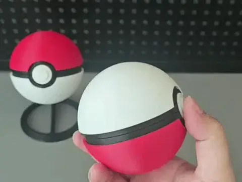 Ảnh động Pokéball Pokémon bấm nút tự bật mở