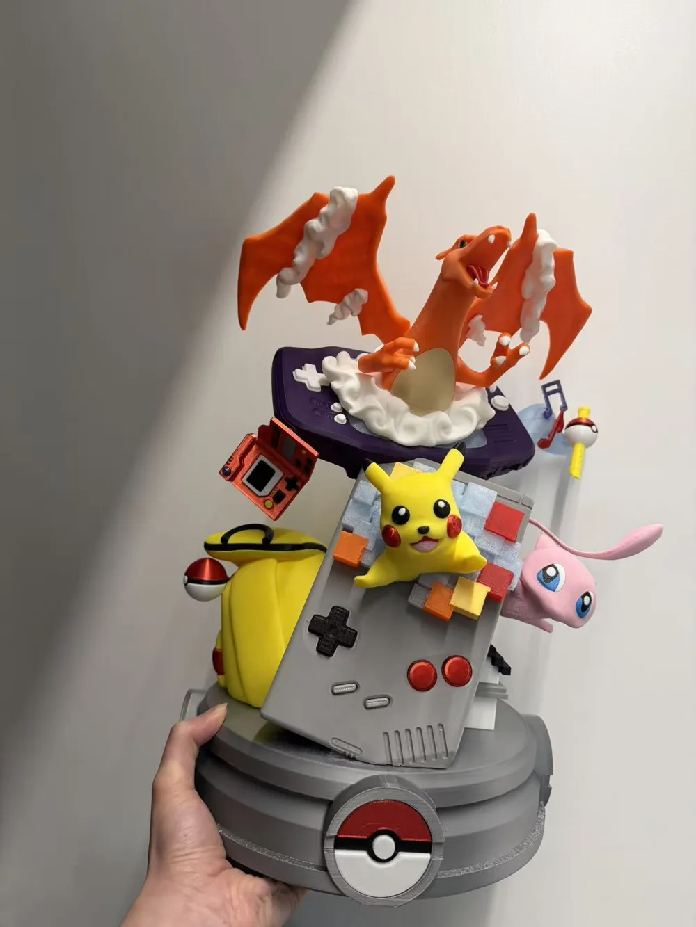 pokemon-gba-2 Tiểu cảnh Pokémon GBA Charizard Pikachu Mew in 3D hoàn thiện