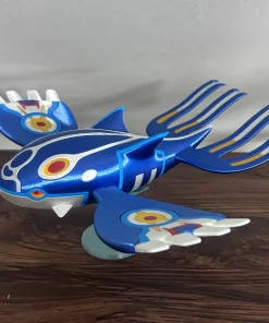 Mô hình Primal Kyogre Pokémon màu xanh với họa tiết trắng vàng và đôi vây lớn