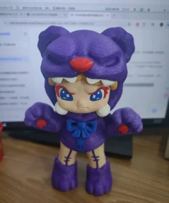 Raging Bear 21cm búp bê gấu tím in 3D