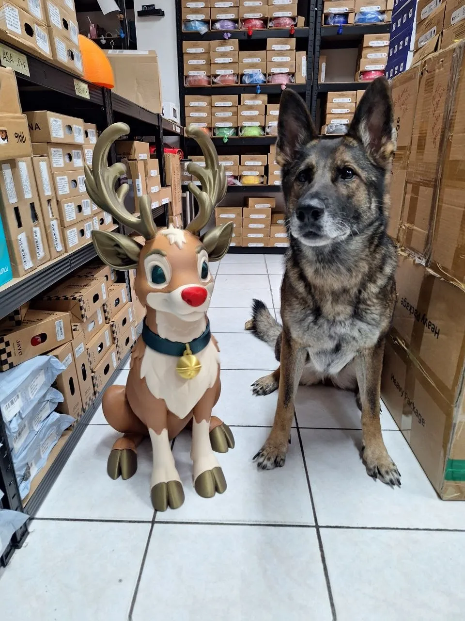 reindeer-75cm-1 Ảnh thực tế mô hình tuần lộc mũi đỏ 75cm nhựa PLA nhiều màu