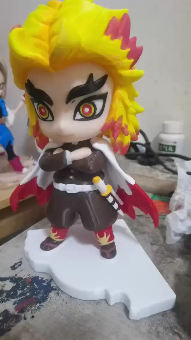 Rengoku chibi 22cm Demon Slayer ảnh động xoay mô hình