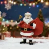 Mô hình ông già Noel 14cm cầm chuông vàng và túi quà đỏ