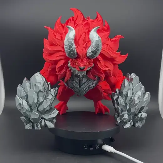 Ảnh động mô hình Scarlet Divine Beast Red Buff in 3D cao 20cm