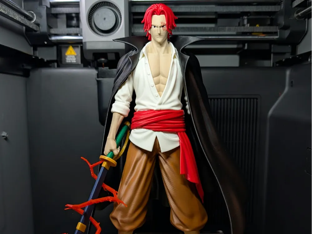 Mô hình Shanks Tóc Đỏ One Piece 28cm kèm Haki in 3D